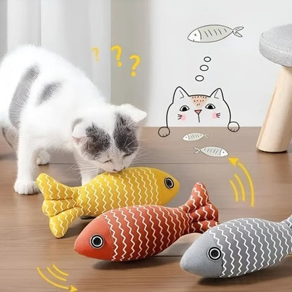 3-Piece Catnip Fish Toy Set