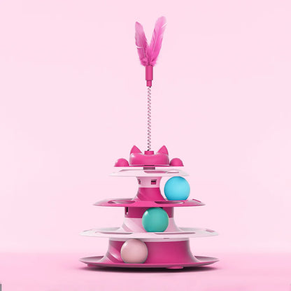 Interactive Cat Toy Set: Turntable & Balls