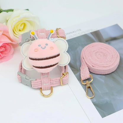 Cute Bee Pet Harness and Leash Set