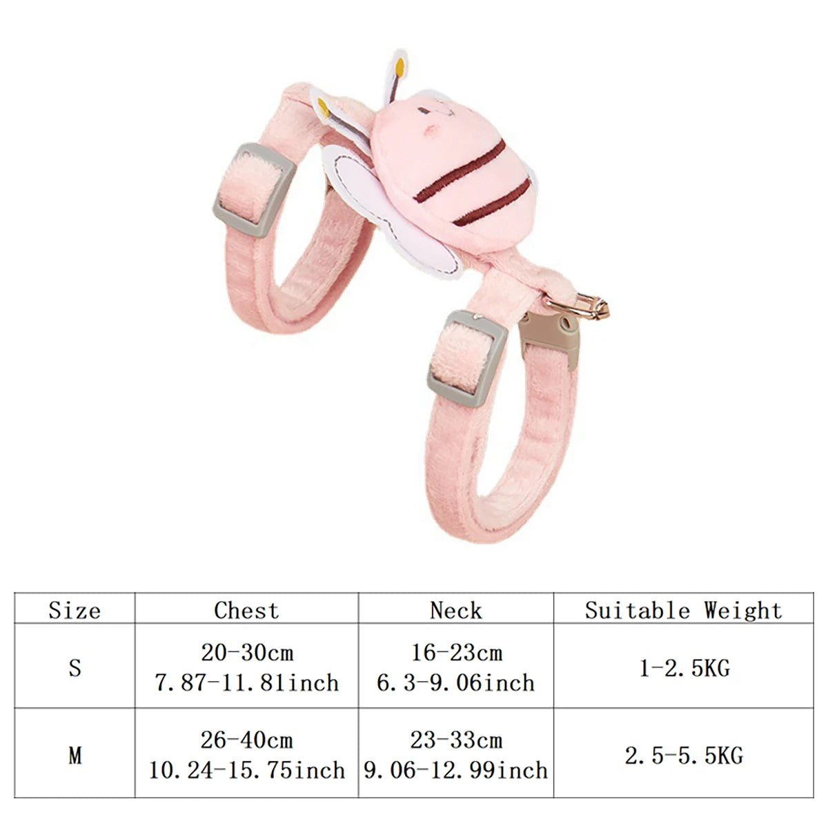 Cute Bee Pet Harness and Leash Set