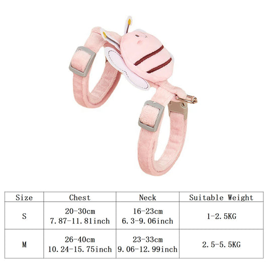 Cute Bee Pet Harness and Leash Set