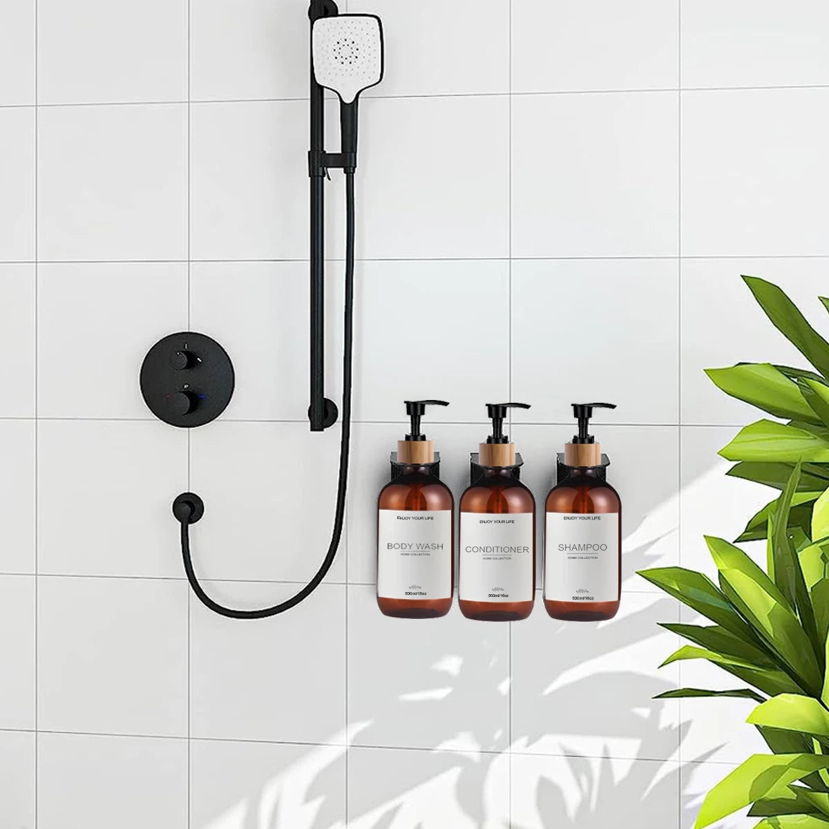 500ml Shampoo & Conditioner Pump Bottles – 3 Pack