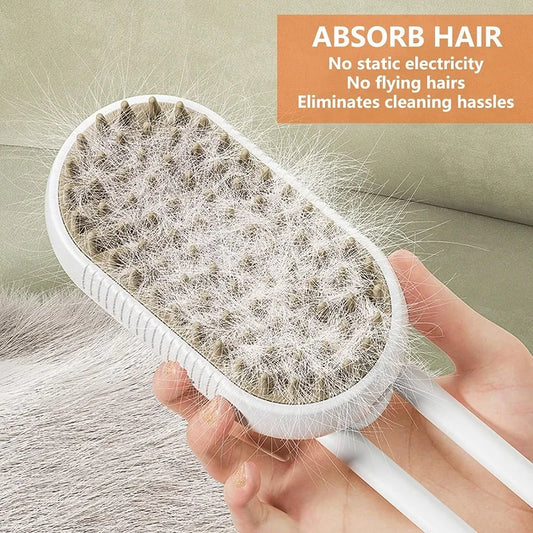 3-in-1 Electric Pet Grooming Brush – Hair Removal