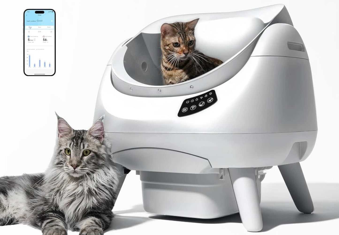 AI Self-Cleaning Cat Litter Box