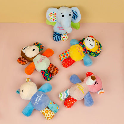 Plush Squeaky Dog Toy with Crinkle Paper