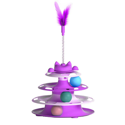Interactive Cat Toy Set: Turntable & Balls
