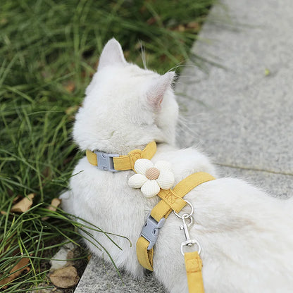 Adjustable Cat and Dog Harness Set