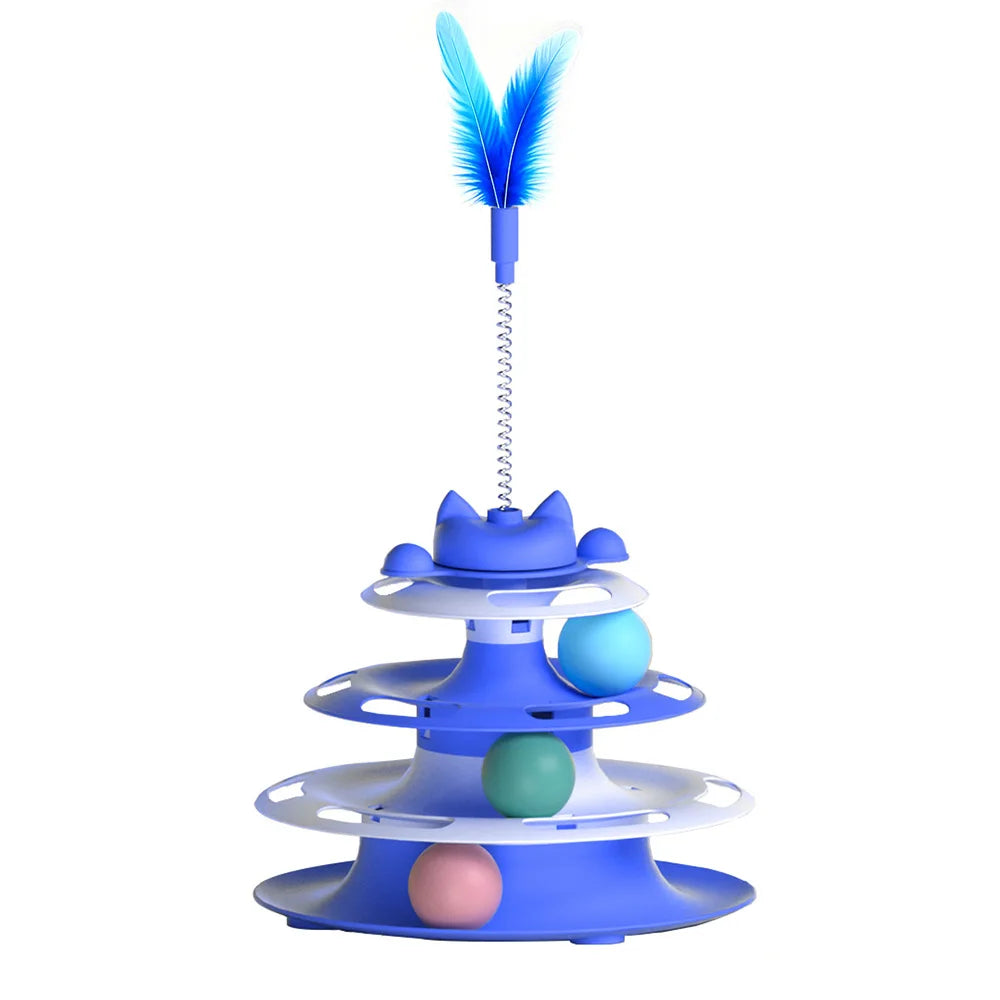 Interactive Cat Toy Set: Turntable & Balls