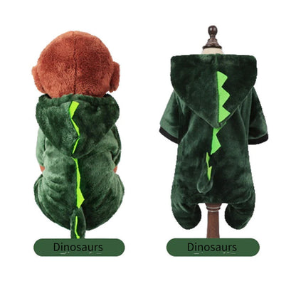 Warm Fleece Dog Hoodie for Small Dogs & Cats