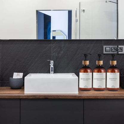 500ml Shampoo & Conditioner Pump Bottles – 3 Pack