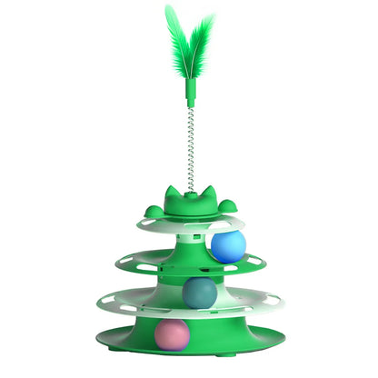 Interactive Cat Toy Set: Turntable & Balls