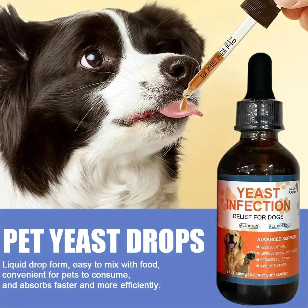 Pet Yeast Drops 60ml – Digestive & Skin Health Supplement