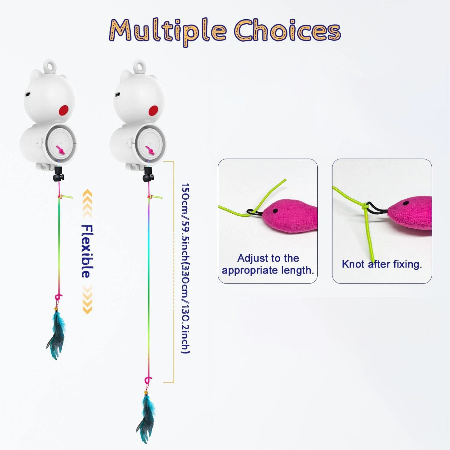 Automatic Feather & Laser Interactive Cat Toy