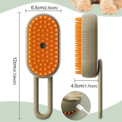 3-in-1 Electric Pet Grooming Brush – Hair Removal