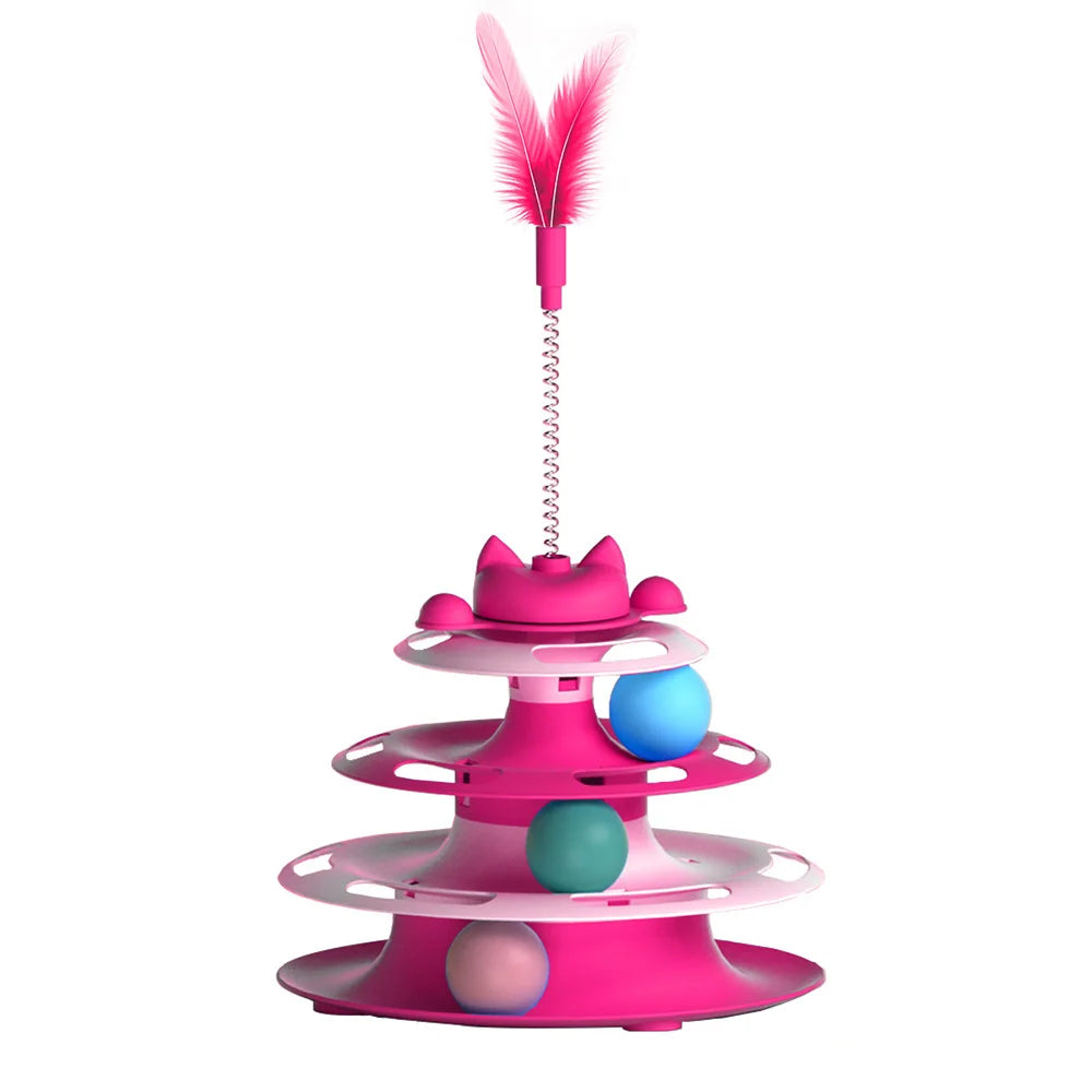 Interactive Cat Toy Set: Turntable & Balls