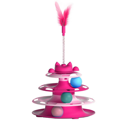 Interactive Cat Toy Set: Turntable & Balls