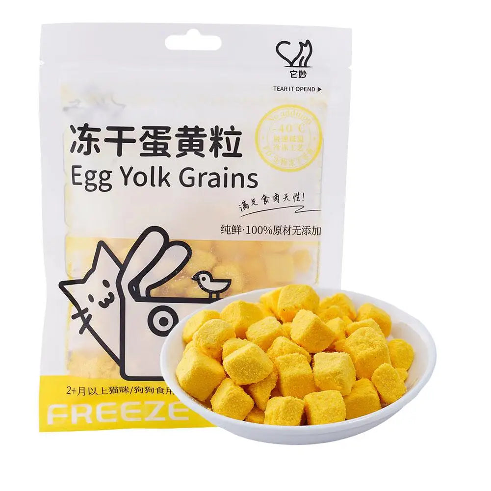 Cat Freeze-Dried Egg Yolk Snack 40g – Healthy Skin & Fur