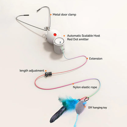 Automatic Feather & Laser Interactive Cat Toy