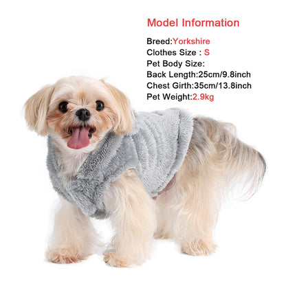 Cute Fleece Dog Hoodie for Dogs & Cats