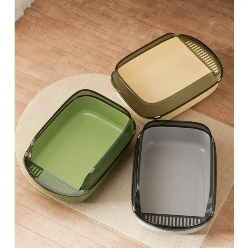 Semi-Enclosed Cat Litter Box – Anti-Splash Design
