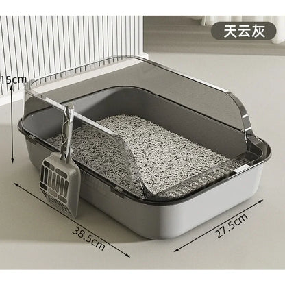 Semi-Enclosed Cat Litter Box – Anti-Splash Design