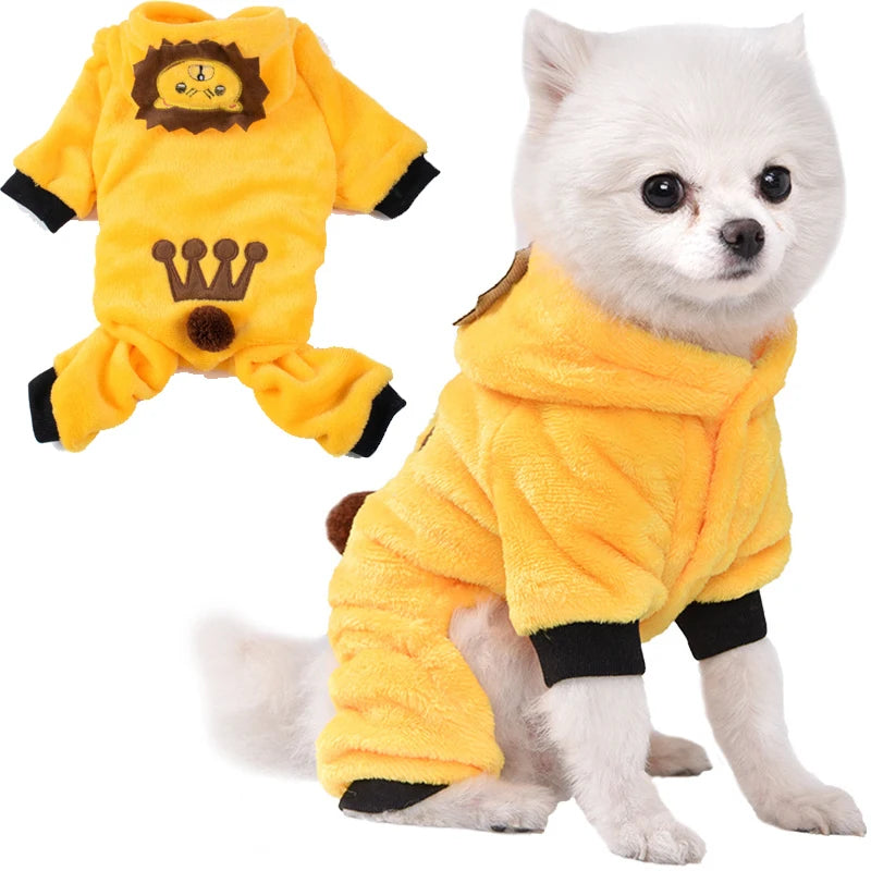 Soft Fleece Pet Hoodie for Small Dogs & Cats