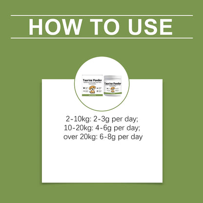 Dog Taurine Powder 200g – Heart & Vision Support