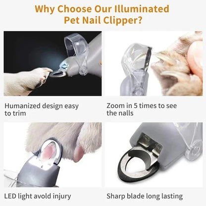Pet Nail Trimmer with LED – Grooming Tool