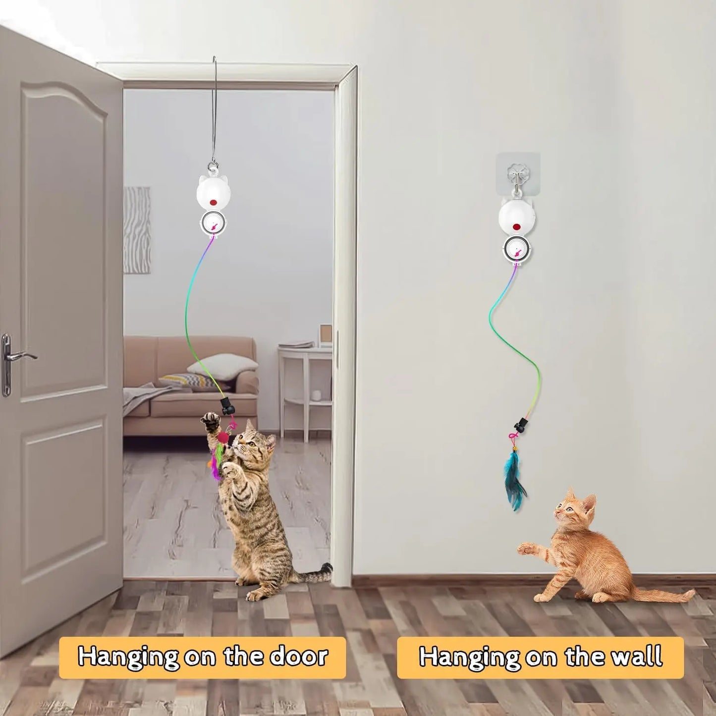 Automatic Feather & Laser Interactive Cat Toy