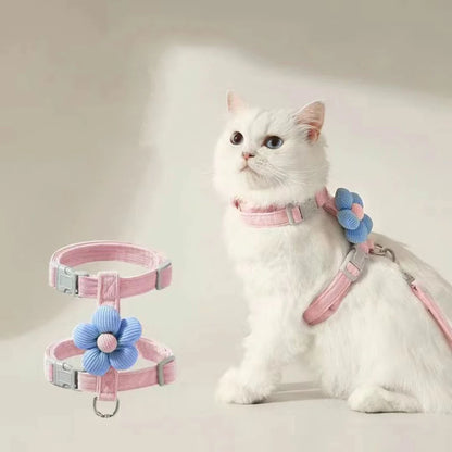 Adjustable Cat and Dog Harness Set