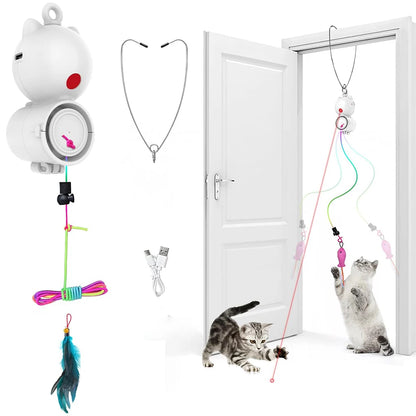 Automatic Feather & Laser Interactive Cat Toy