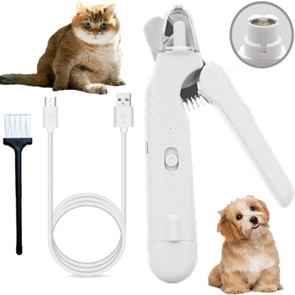 Pet Nail Grinder with 2 LED Lights – Dog & Cat Clipper