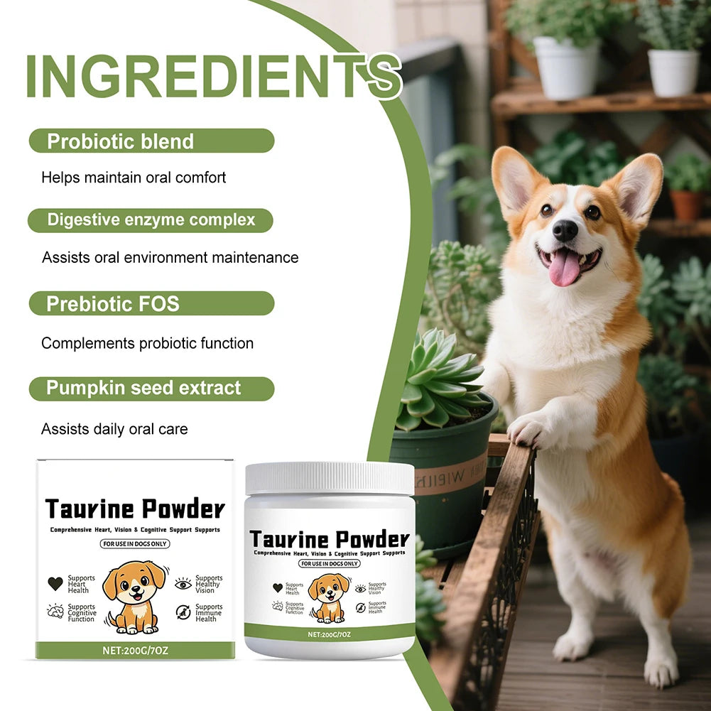 Dog Taurine Powder 200g – Heart & Vision Support