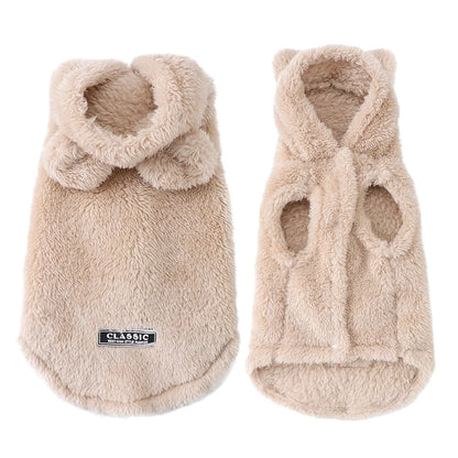 Cute Fleece Dog Hoodie for Dogs & Cats