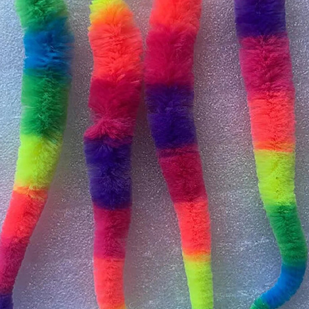Colorful Bouncing Worm Cat Toy