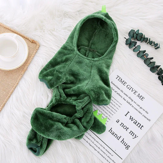 Warm Fleece Dog Hoodie for Small Dogs & Cats