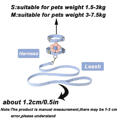 Adjustable Cat and Dog Harness Set