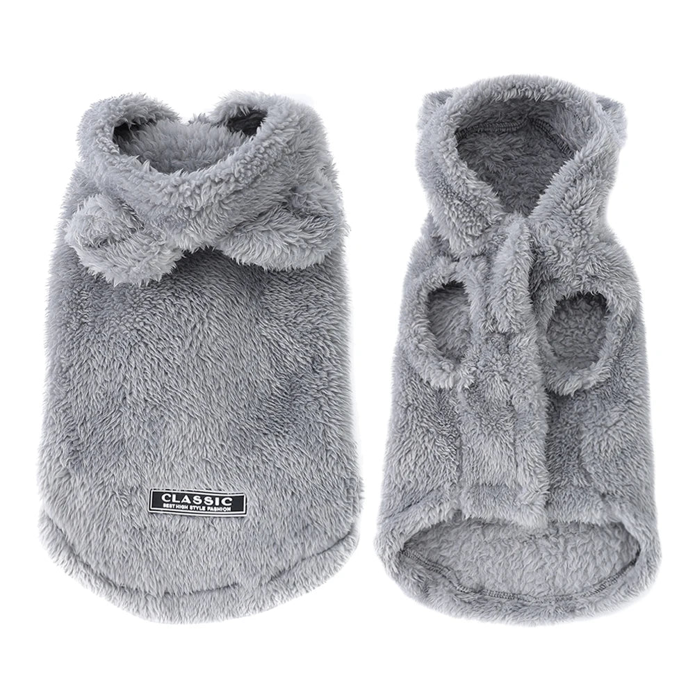 Cute Fleece Dog Hoodie for Dogs & Cats