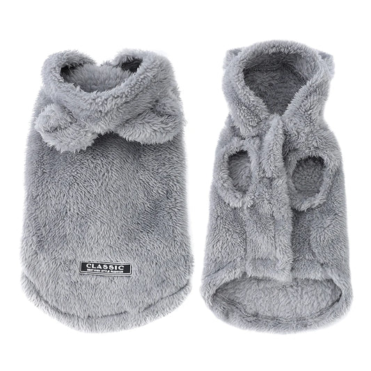 Cute Fleece Dog Hoodie for Dogs & Cats