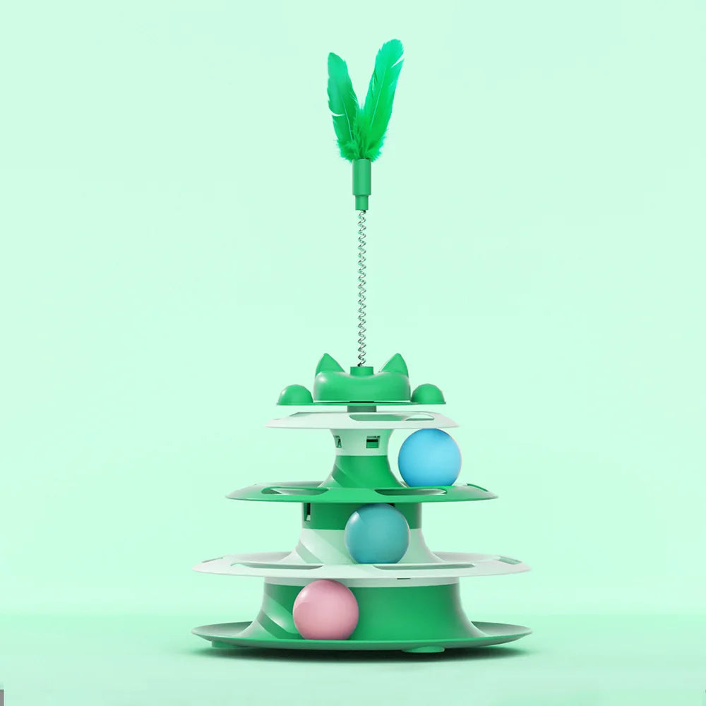 Interactive Cat Toy Set: Turntable & Balls