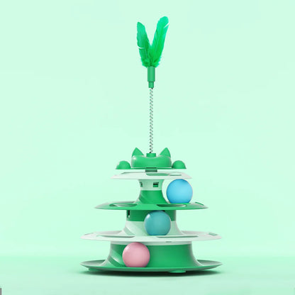 Interactive Cat Toy Set: Turntable & Balls