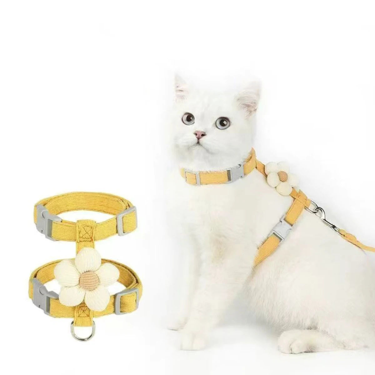 Adjustable Cat and Dog Harness Set